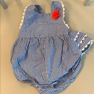 Gymboree blue gingham bubble
